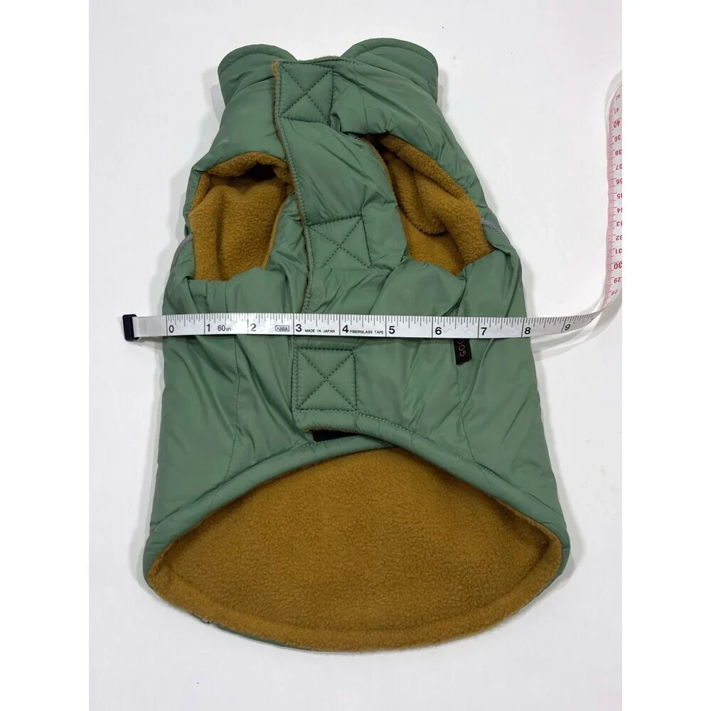 Gooby Sports Dog Vest Sage Green Fleece Lined NWT - Medium